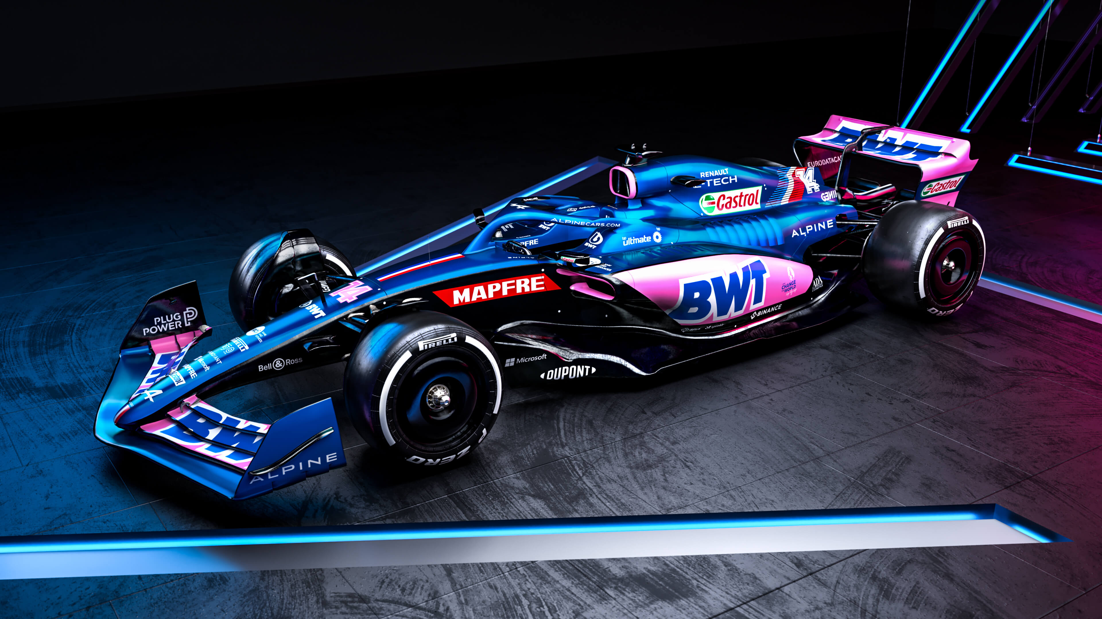 2022 - BWT Alpine F1 Team - Launch A522 - Blue single seater-1