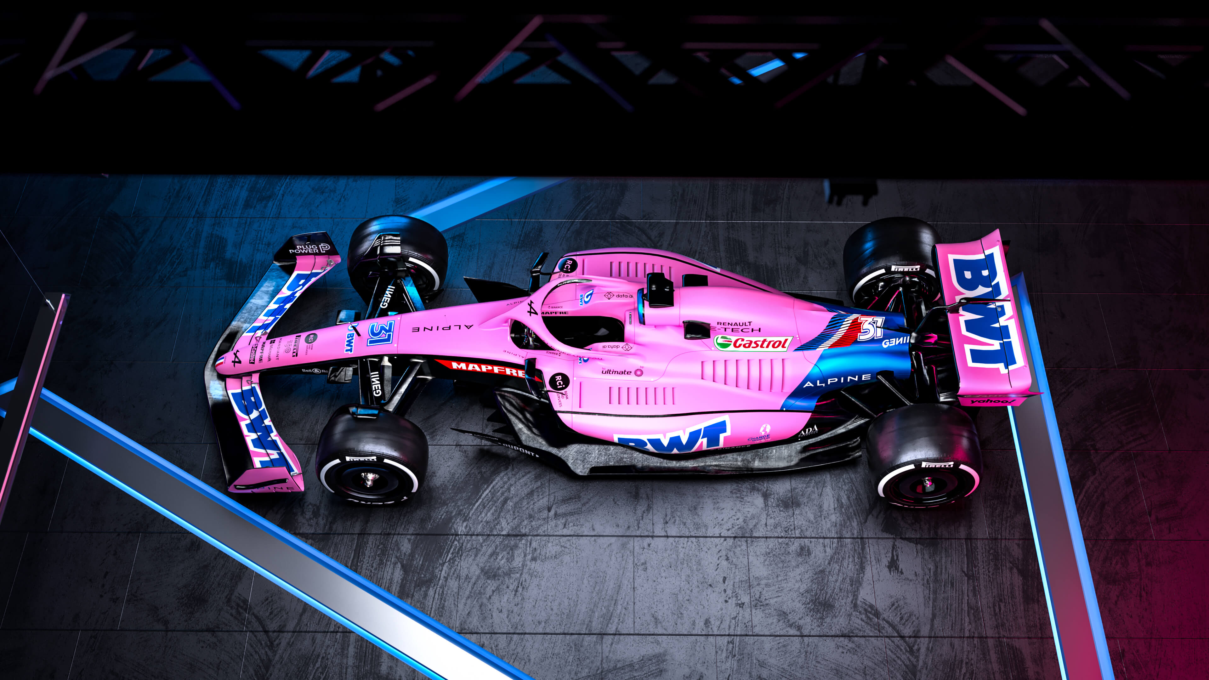 2022 - BWT Alpine F1 Team - Launch A522 - Pink single seater (3)